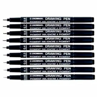 15. Snowman Drawing Pen, Berbagai Pilihan Ketebalan