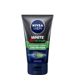 Nivea Men White 8H Oil Clear Anti Shine Purify Cooling Foam Charcoal 50 mL