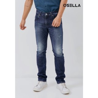2. Osella Jeans Pria Slim Fit Medium Blue Denim