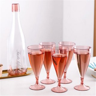 8. Pink Light Champagne Glass Goblet Cup, Tahan Lama dan Tahan Mudah Rusak