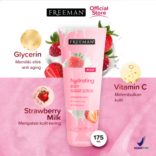6. Freeman Hydrating Strawberry Milk Body Sugar Scrub