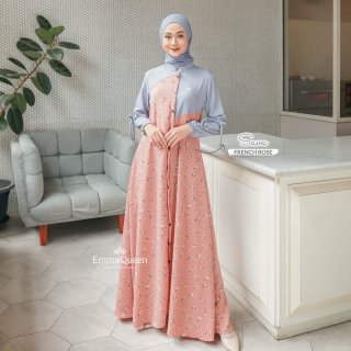 20. EmmaQueen Gamis Muslim Dress Motif - Dress Sava, Desain Unik dan Menarik Perhatian