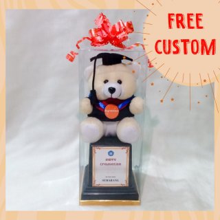 8. Piala Boneka Wisuda Custom, Menggemaskan dan Berkesan