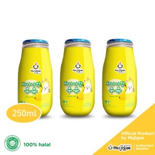 26. PAKET ISI 3 - Mujigae Banana Milk Original 250 mL, Enak dan Mengenyangkan