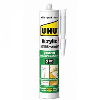 25. UHU Acrylic Universal White, Ideal untuk Penyambungan Material