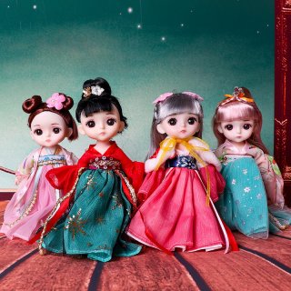 27. Boneka Pajangan - Mainan Boneka Bjd 16cm 1 / 8 Gaya Cina Kuno Dengan Dress Up Untuk Anak
