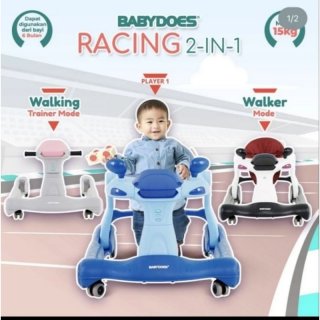 Baby Walker Racing 2in1 / Alat Bantu Jalan Babydoes   
