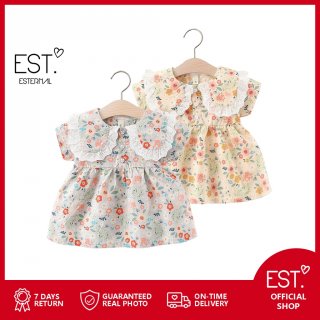 11. ESTERNAL - Baju Anak Baju Bayi Dress Flower Lace, Cantik dan Menggemaskan