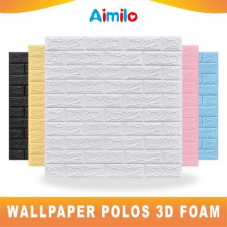 Aimilo Wallpaper Dinding 3D Foam Motif Bata 