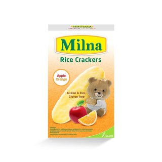 3. Milna Rice Crackers Apple Orange, Mudah Digenggam Bayi
