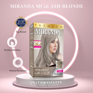Miranda Hair Color Premium Cat Pewarna Rambut Miranda MC 16 Ash Blonde