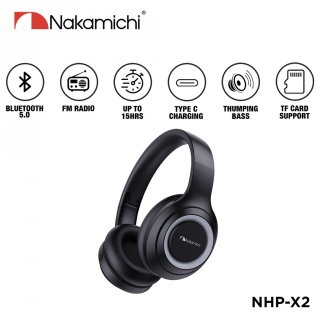 25. Nakamichi NHP-X2 Headphone Bluetooth dengan Teknologi BassUp