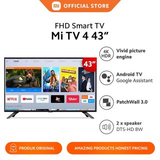 21. Xiaomi Mi TV 4 43 inch Full HD LED Smart TV, Mudah Dioperasikan untuk Dapatkan Aneka Hiburan