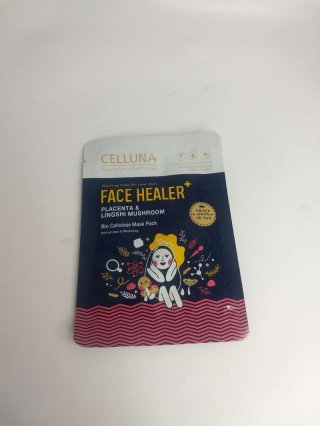 Celluna Face Healer with Placenta and Lingshi Mushroom Masker Wajah Anti Aging