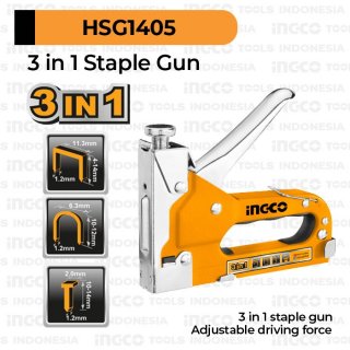 3-in-1 Staple Gun INGCO HSG1405 - Stapler Staples Steples Tembak Jok