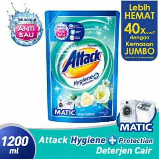 26. Attack Hygiene Plus Protection Liquid Detergent,Basmi Kuman Penyebab Bau