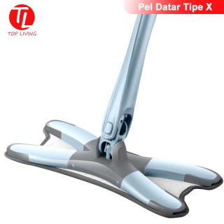 Top Living X-Shape Alat Pel Lantai Otomatis Ultra Mop Flat Mop