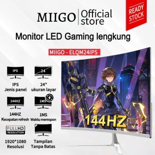 MIIGO Layar definisi tinggi 24 inci, monitor game profesional