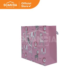 SCANDIA Paper bag Baby Gift Bag 30x27x12 Cm Large Pink (SC0463)