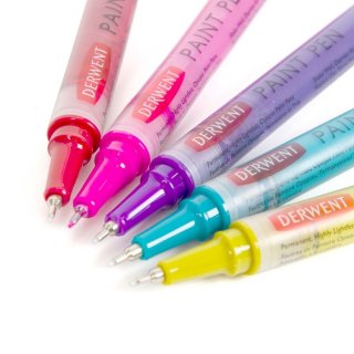 28. Drawing Pen Derwent Paint Pen, Warna yang Dihasilkan Permanen