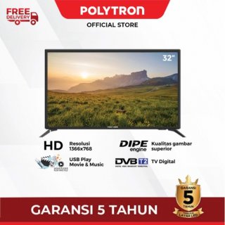 27. POLYTRON DIGITAL LED TV 32" PLD 32V1853, Gambar Tidak Membayang