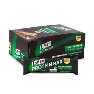 L-Men Protein Bar Crunchy Chocolate 12 Sch (7g protein / serving)