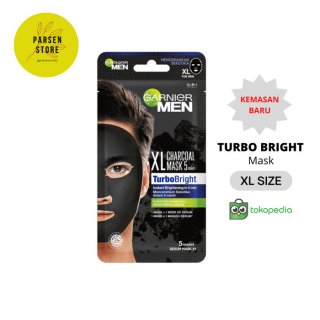 25. Garnier Men Turbo Bright Sheet Mask, Mencerahkan dalam 5 Menit