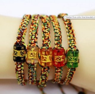Gelang Tibet Lucky Rope Mantra Hand Made