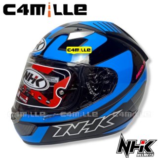 HELM NHK GP1000 DELTA 3 BLACK BLUE DOUBLE VISOR FULL FACE