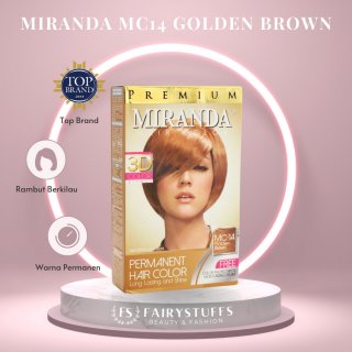 Miranda Hair Color Premium Semir Cat Pewarna Rambut MC 14 Golden Brown