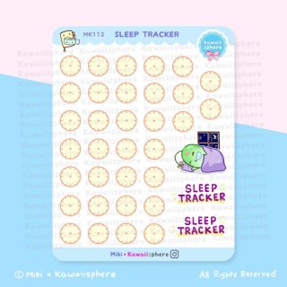 Sleep Tracker (for 1 Month) |Planner Sticker MK112|Writable Waterproof