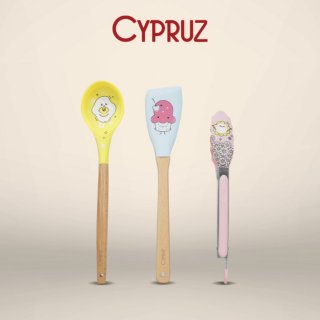 Cypruz Utensil Joy Ful With Pattern Silicone Set 3 PCS
