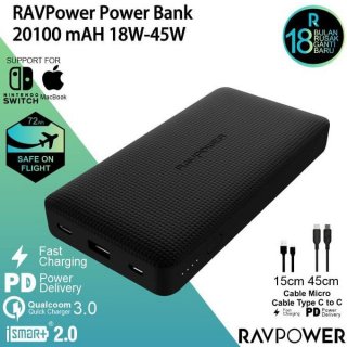 RAVPower 20100mAh Slim PD QC3.0 Portable Charger