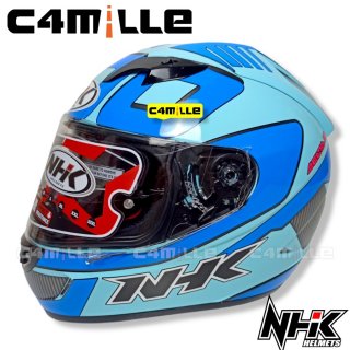 HELM NHK GP1000 DELTA 3 LIGHT TOSCA BLUE DOUBLE VISOR FULL FACE