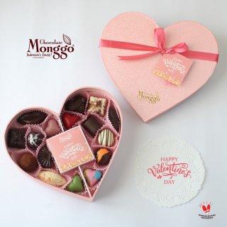 24. Valentine Chocolate Pralines Gift Heart Box 16 pcs, Bentuknya Cantik dengan Aneka Varian Rasa