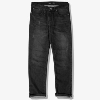 HIGHTY Black Charcoal Washed Ripped Jeans Pants