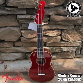 Ukulele Concert Fender Zuma Classic Candy Apple Red