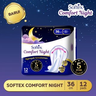 25. Softex Comfort Night 36cm, Tidak Mudah Geser
