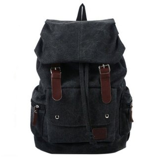 Tas Ransel Backpack Canvas Retro Vintage Travel Kanvas Besar Pria LBX