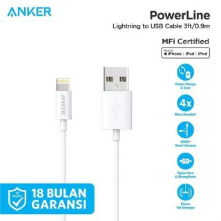 ANKER Premium MFi Lightning Cable 0.9m iPhone A7101