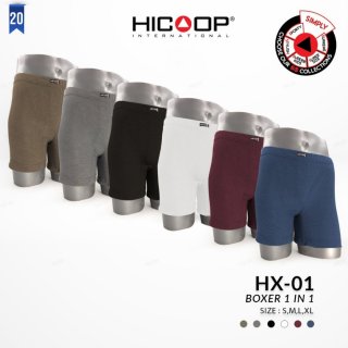26. Hicoop Men Boxer HX-01 Warna Polos Misty 