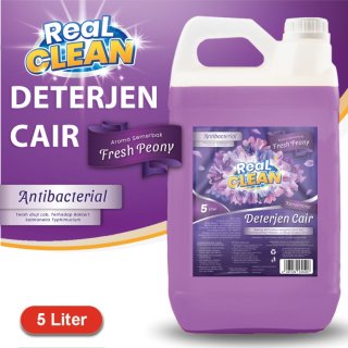 Real Clean Deterjen Cair Fresh Peony Antibacterial 5 Liter - Detergen