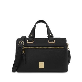5. Tas Travel Les Catino New York Bowery Satchel Solid Black Cocok untuk Wanita Karir