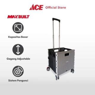 Ace - Maxb Troli Lipat Portabel 4 Roda 30 Kg - Abu-Abu