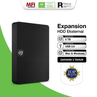 Seagate Expansion Hardisk Eksternal 5TB - Hitam