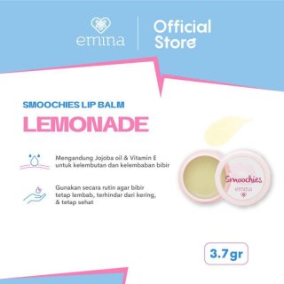 Emina Smoochies Lip Balm 3.7 g - Pelembab untuk Menutrisi Bibir Kering - Lemonade
