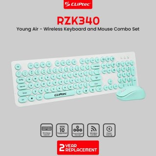 CLIPtec RZK340 Keyboard dan Mouse Combo Set Wireless 