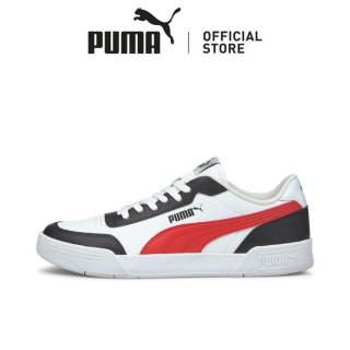 PUMA Sepatu Sneakers Caracal Puma White-Poppy Red-Puma Black