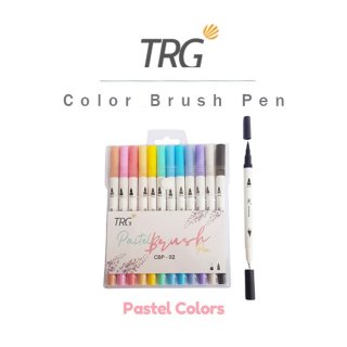 9. TRG - Color Brush Pen Pastel 12 Warna