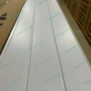 Plafon PVC Doff laminate lebar 30cm putih nat